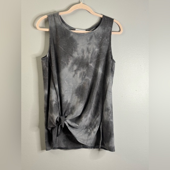 Gilli Charcoal Tie-Dye Tank Top - Picture 1 of 5